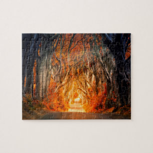 Die dunklen Hecken Antrim Irland. Puzzle