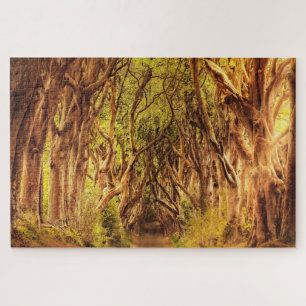 Die dunklen Hecken Antrim Irland. Puzzle
