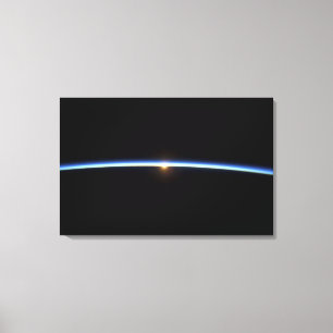 Die dünne Linie der Atmosphäre der Erde 2 Leinwanddruck