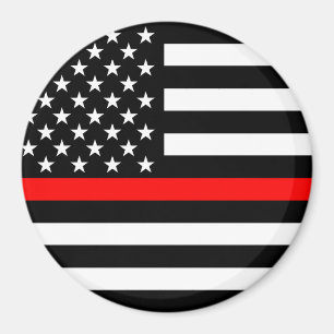 Die dünne rote Linie Flagge-Dekor Magnet