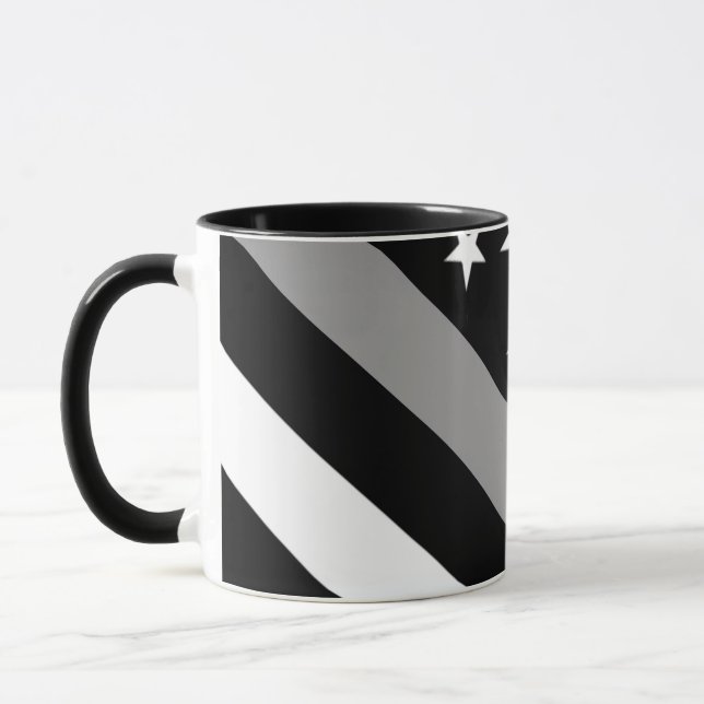 Die dünne silberne Linie Flagge Tasse (Links)
