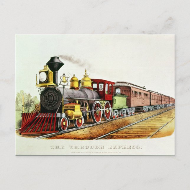 Die durch den Express Postkarte (Vorderseite)