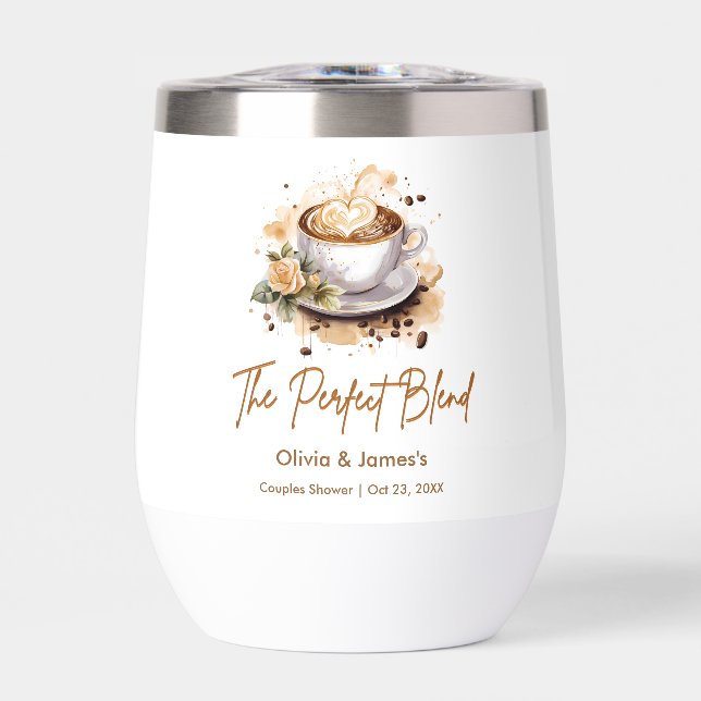 Die Dusche für Hochzeitskaffee ist perfekt. (Vorderseite)