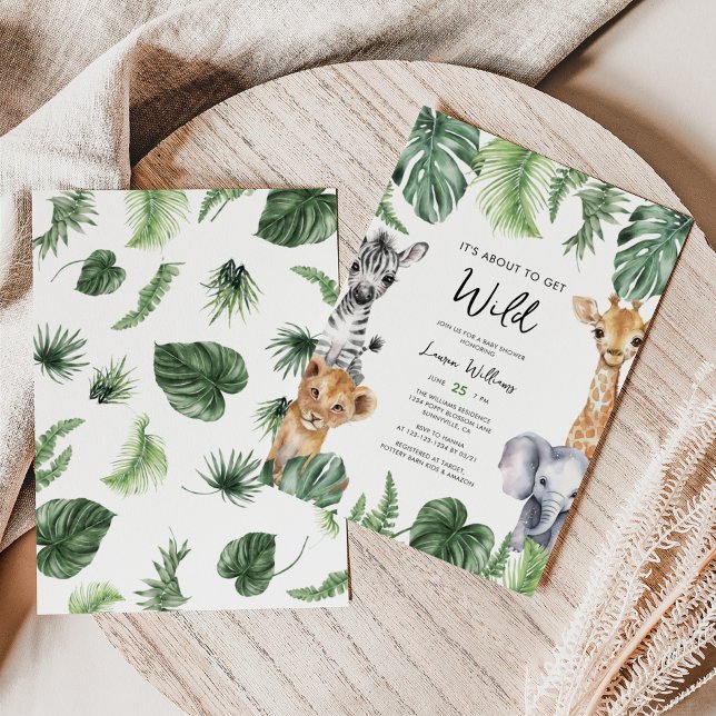 Die Dusche im Jungle Safari Baby Einladung (Von Creator hochgeladen)