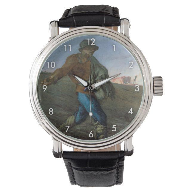 Die Dusche, Jean-Francois Millet Armbanduhr (Vorderseite)