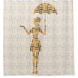 Die Dusche:  Regenschirm in der Dusche Duschvorhang