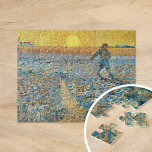 Die Dusche | Vincent Van Gogh Puzzle<br><div class="desc">Die Dusche (1888) von dem niederländischen Post-Impressionisten Vincent Van Gogh. Originale Kunstwerke sind ein Öl auf Leinwand. Die Landschaft zeigt einen Bauer in einem abstrakten Feld mit der hellgelben Sonne im Hintergrund. Verwenden Sie die Entwurfstools,  um einen benutzerdefinierten Text hinzuzufügen oder das Bild zu personalisieren.</div>