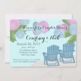 Die Dusche von Beach Lanterns Couple Einladung