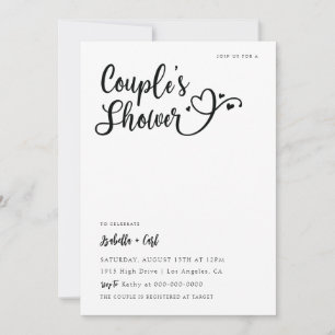 Die Dusche von Hearts Couple Einladung
