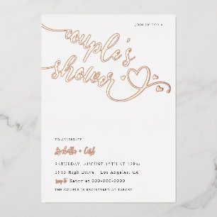 Die Dusche von Hearts Couple Folieneinladung