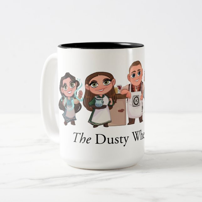 Die Dusty Wheel-Familie: Zwei Tasse (Vorderseite Links)