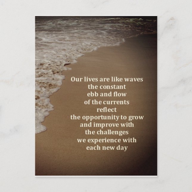Die EBB und der Fluss des Lebens Postkarte (Vorderseite)