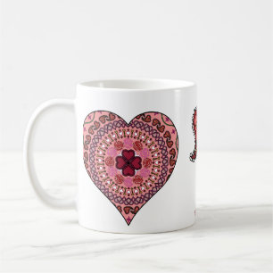 Die Ebenen der Herz-Tasse Tasse