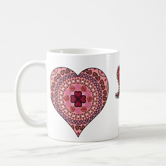 Die Ebenen der Herz-Tasse Tasse (Links)