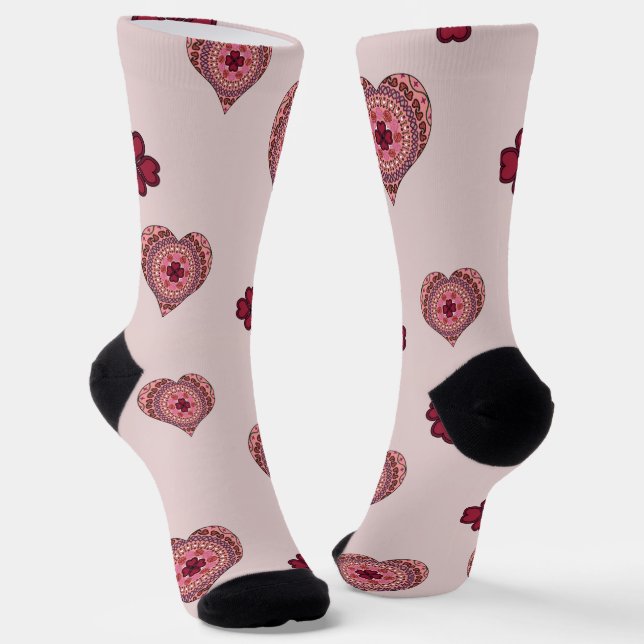 Die Ebenen des Herzens Socken (Gewinkelt)