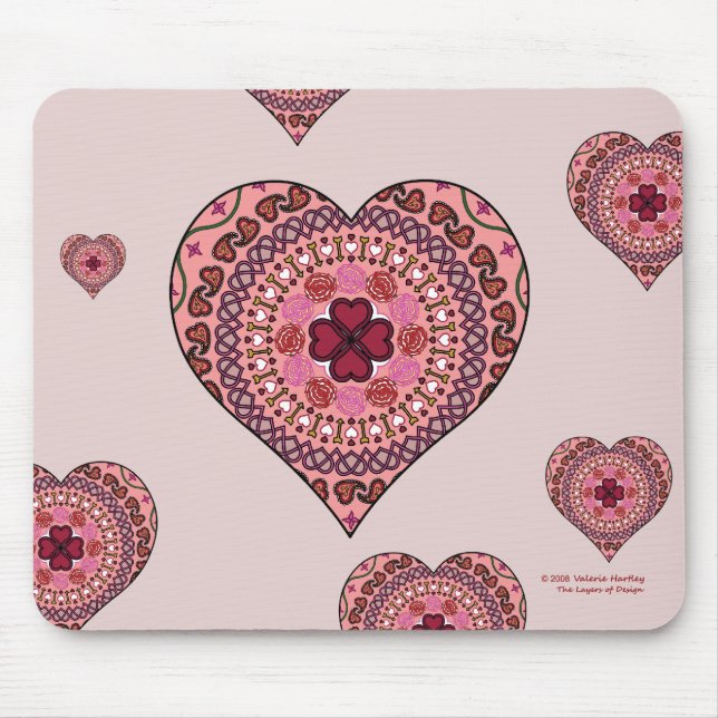Die Ebenen des Herzmousepads Mousepad (Vorne)