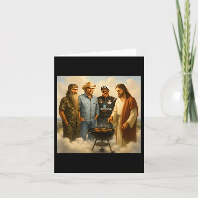 Die echte Gang trifft sich im Himmel Phil Funny Me Karte (Vorderseite)