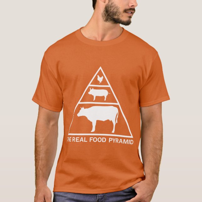 Die echte Lebensmittelpyramide Carnivore Fleischfr T-Shirt (Vorderseite)