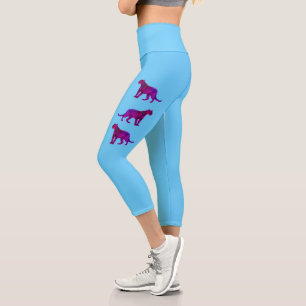Die echten Magenta-Panthers Capri Leggings