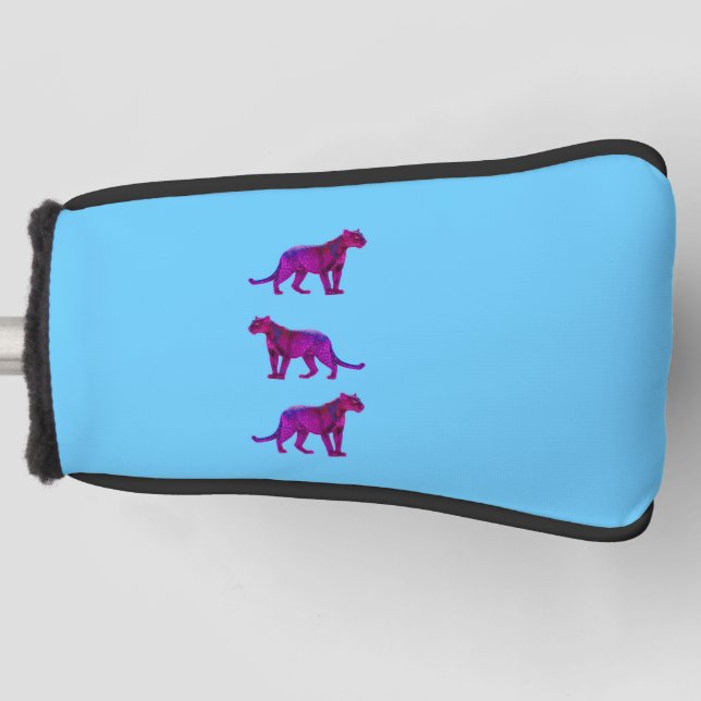 Die echten Magenta-Panthers Golf Headcover (Vorderseite)