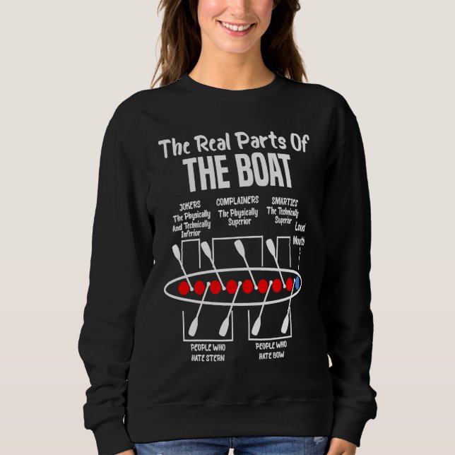 Die echten Teile der Bootsrudermannschaft lauter M Sweatshirt (Vorderseite)