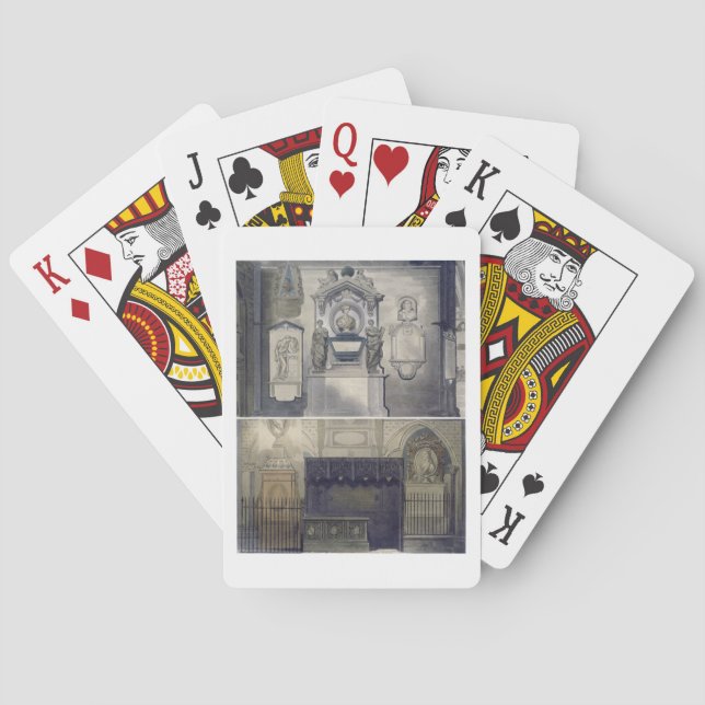 Die Ecke der Dichter, Platte F von "Westminster Spielkarten (Rückseite)