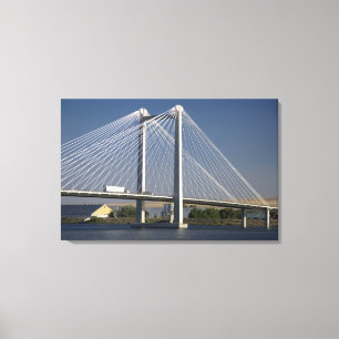 Die Ed Hendler Brücke überspannt den Columbia Ri Leinwanddruck