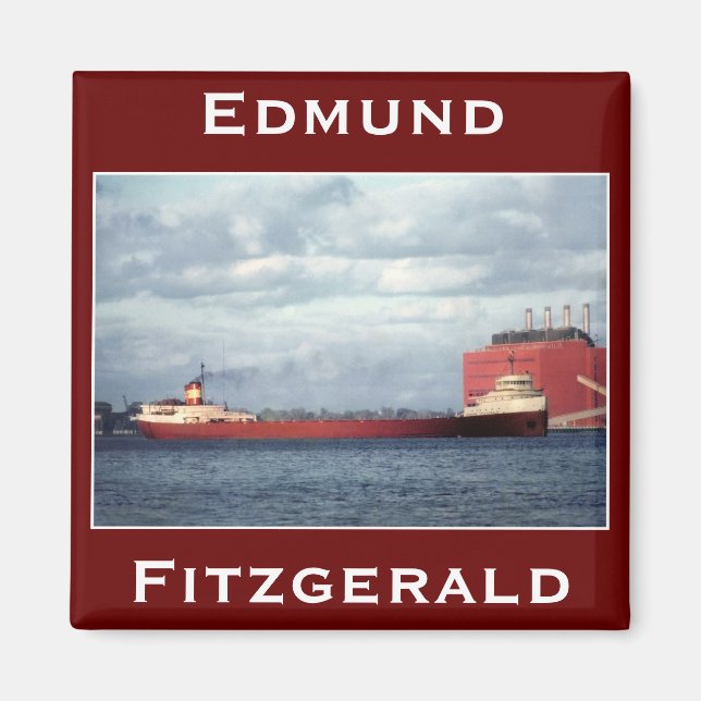 Die Edmund Fitzgerald auf dem St. Clair River Magnet (Vorne)