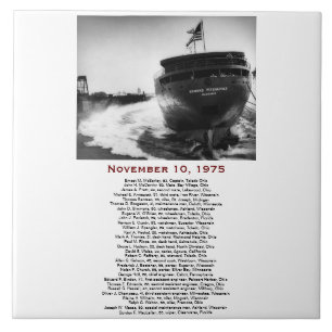 Die Edmund Fitzgerald mit Besatzungsnamen Fliese