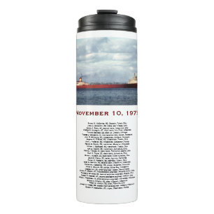 Die Edmund Fitzgerald mit Crew-Namen Tasse