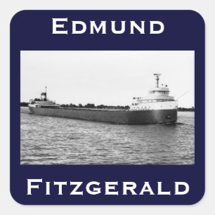 Die Edmund Fitzgerald Quadratischer Aufkleber
