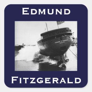 Die Edmund Fitzgerald Quadratischer Aufkleber