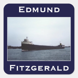 Die Edmund Fitzgerald Quadratischer Aufkleber