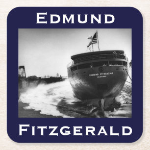 Die Edmund Fitzgerald Rechteckiger Pappuntersetzer
