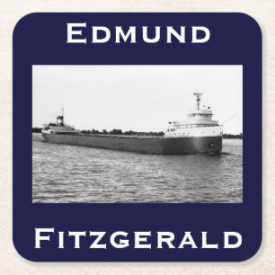 Die Edmund Fitzgerald Rechteckiger Pappuntersetzer