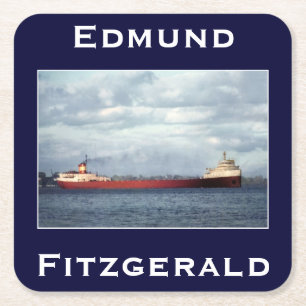 Die Edmund Fitzgerald Rechteckiger Pappuntersetzer