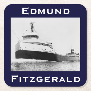 Die Edmund Fitzgerald Rechteckiger Pappuntersetzer