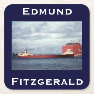 Die Edmund Fitzgerald Rechteckiger Pappuntersetzer