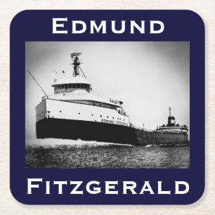 Die Edmund Fitzgerald Rechteckiger Pappuntersetzer