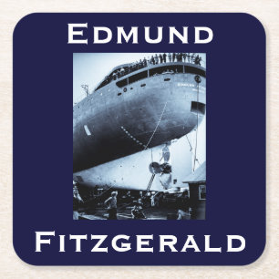 Die Edmund Fitzgerald Rechteckiger Pappuntersetzer