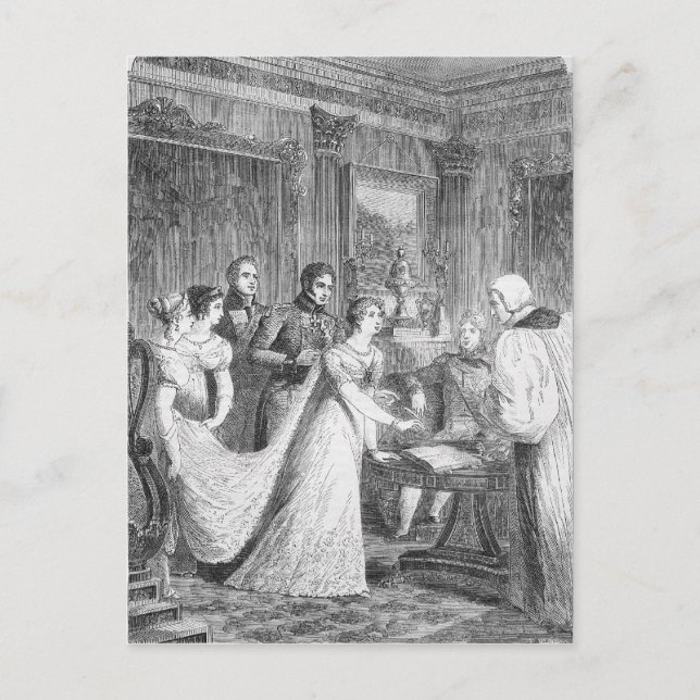 Die Ehe der Prinzessin Charlotte von Postkarte (Vorderseite)