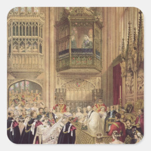 Die Ehe Edwards VII Quadratischer Aufkleber