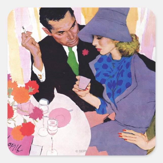 Die Ehe ist nicht für mich Quadratischer Aufkleber (Vorderseite)