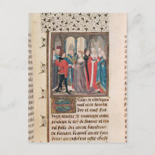 Die Ehe von Philippe Auguste König von Frankreich Postkarte