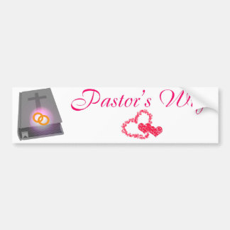 DIE EHEFRAU-BS-LT DES PASTORS AUTOAUFKLEBER