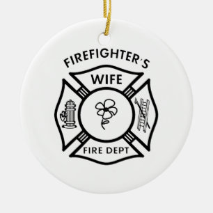 Die Ehefrau des Feuerwehrmannes Keramikornament