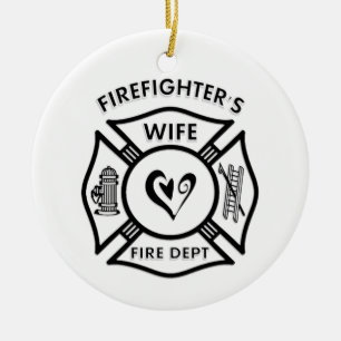 Die Ehefrau des Feuerwehrmanns Keramikornament