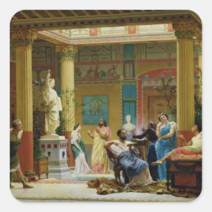 Die Ehefrau Fluteplayer und Diomedes Quadratischer Aufkleber