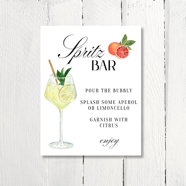 Die Ehefrau Lotus-Spritz Bar signo Limoncello (The Wife Lotus- Amalfi Coast Inspired Spritz Bar Sign for bachelorette party or bridal shower!)