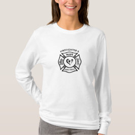 Die Ehefrau-maltesisches Logo eines Feuerwehrmanns T-Shirt